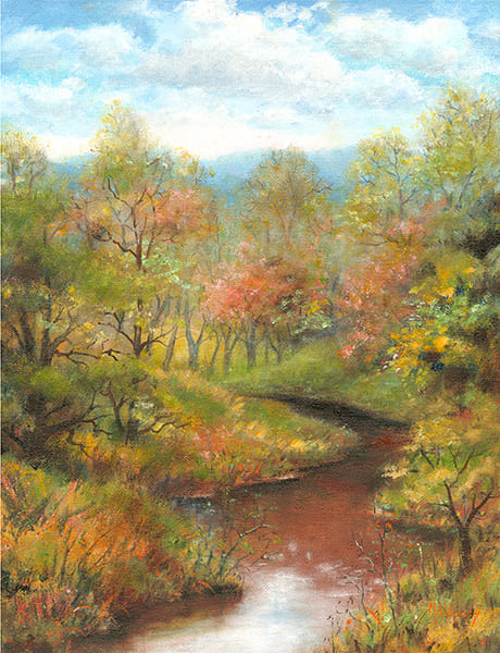 Folly Mills Headwaters Painting by Mary Ann Vessey