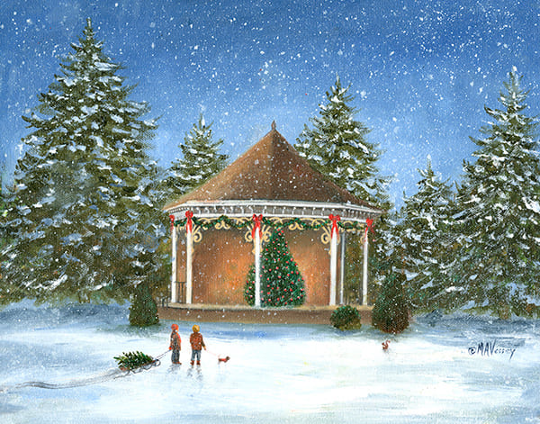 Holiday Magic Painting by Mary Ann Vessey