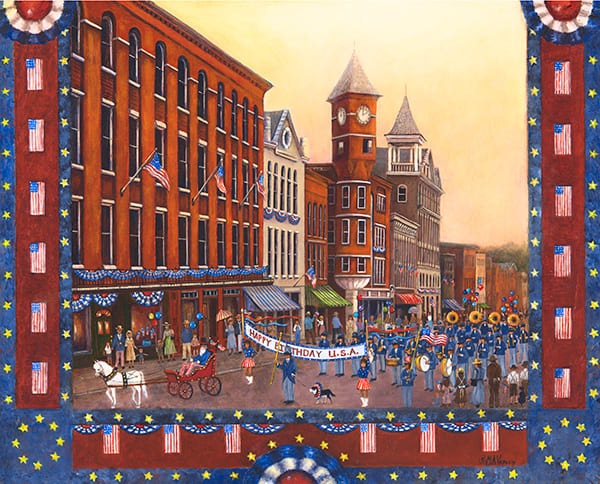 Independence Day Painting by Mary Ann Vessey