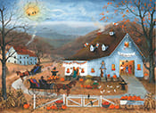 Barn Dance Mini Canvas Painting by Mary Ann Vessey
