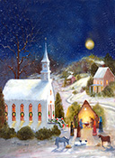 Holy Night Mini Canvas Painting by Mary Ann Vessey