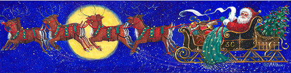 Santa Painting by Mary Ann Vessey