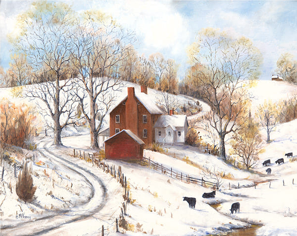 Surprise Snow Painting by Mary Ann Vessey