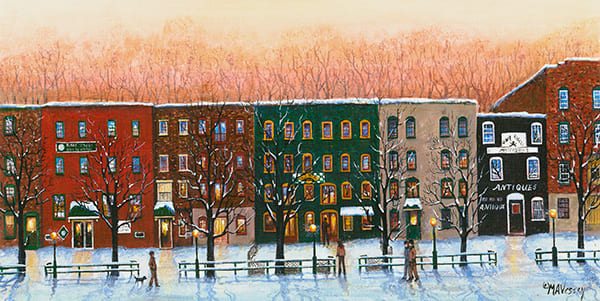 The Wharf in Winter Painting by Mary Ann Vessey