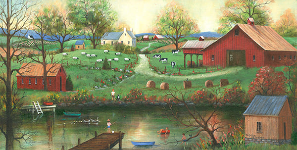 Pond Pals Painting by Mary Ann Vessey