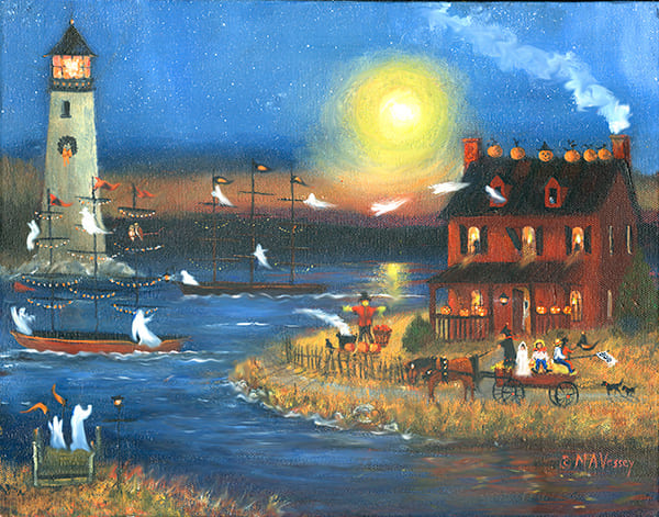 Original American Folk Art Paintings by Mary Ann Vessey